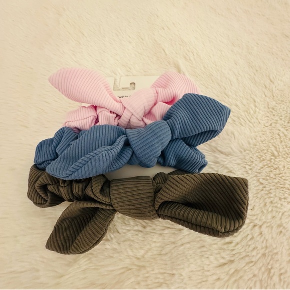 Lululemon Uplifting Bow Scrunchies NWT 3 pk, pink blue brown main image 8